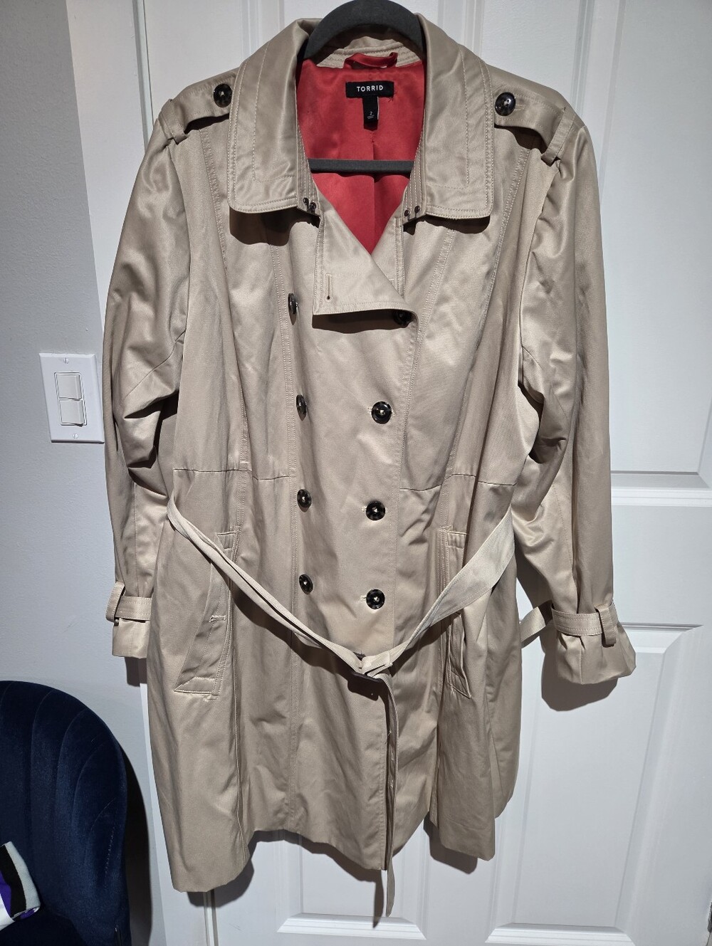 torrid beige camel trench coat jacket 2xn